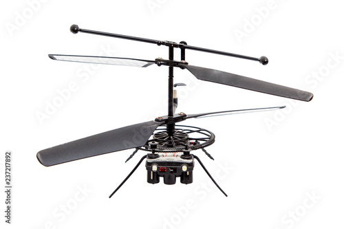 Toy helicopter isolated on white