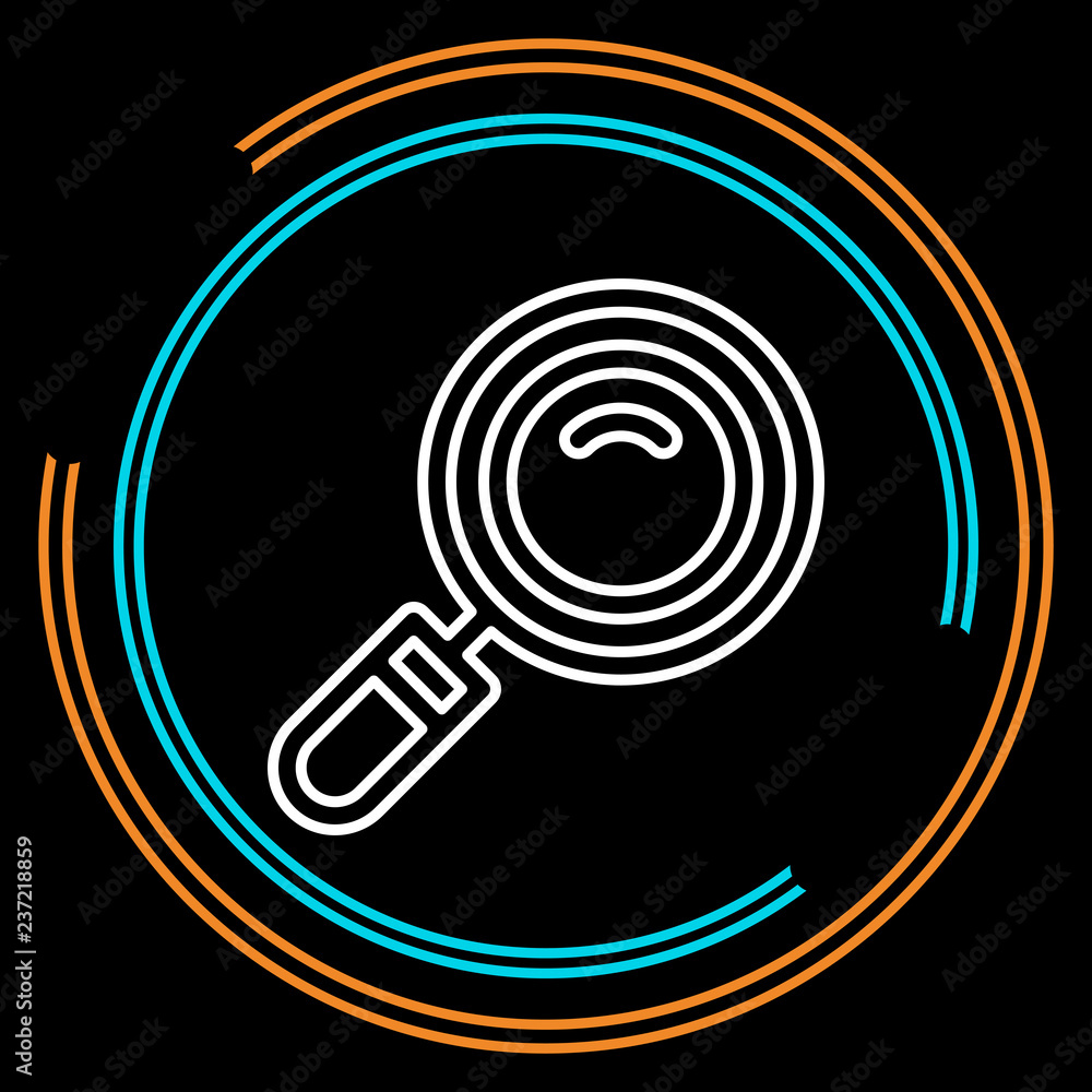 Simple Search Thin Line Vector Icon Simple Search Thin Line Vector Icon