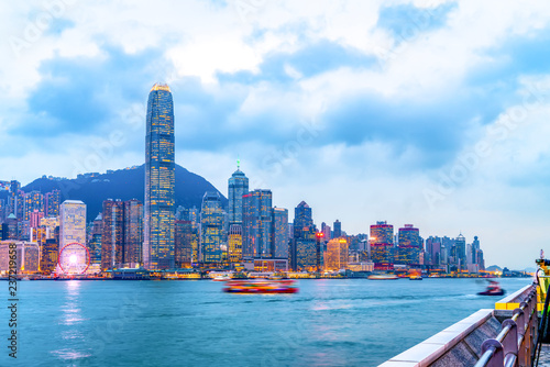 Photography Urban Skyline and Architectural Landscape Nightscape in Hong Kong