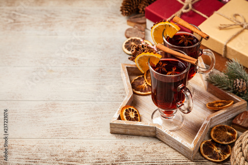 Christmas presents and mulled wine