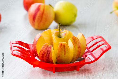 Fotografie Apple cutter isolated on white