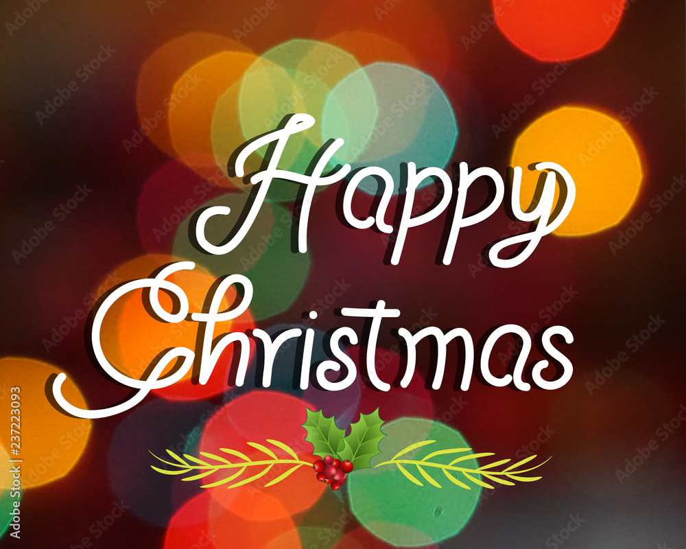 Christmas greetings card bokeh image design Christmas greetings card bokeh image design