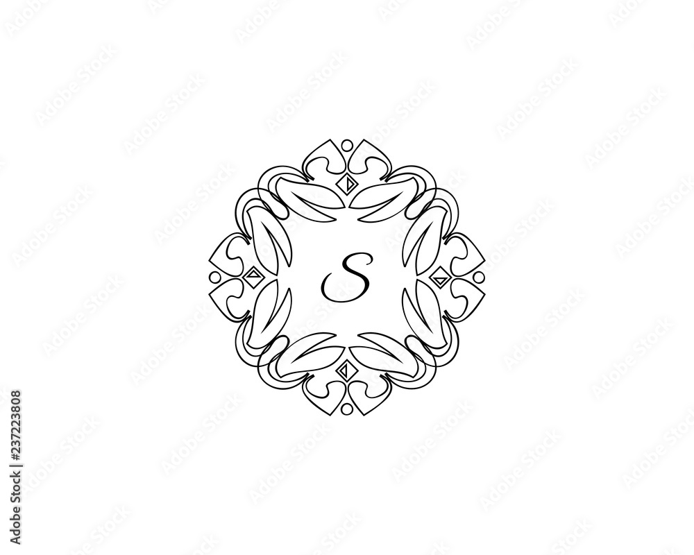 S Letter logo, Monogram Design Elements, Line Art Logo Design