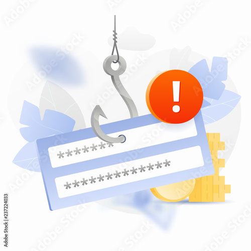 Password Phishing Alert Illustration
