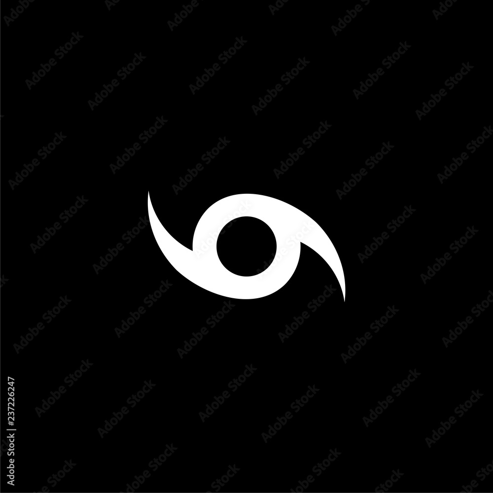 Fototapeta premium Hurricane flat icon, Tropical Storm logo on dark background