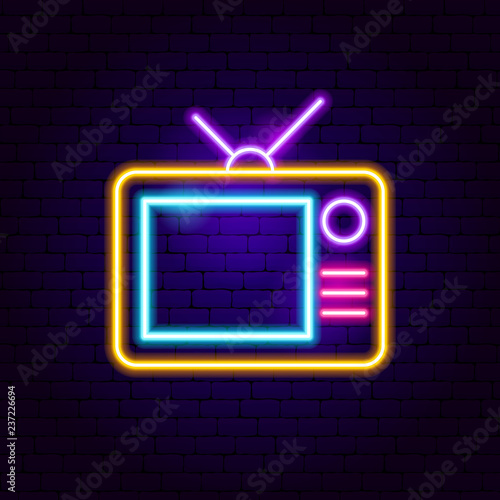 Analog TV Neon Sign