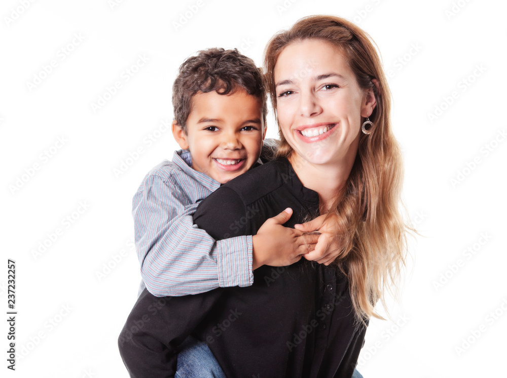 A portrait of happy cheerful African family A portrait of happy cheerful African family