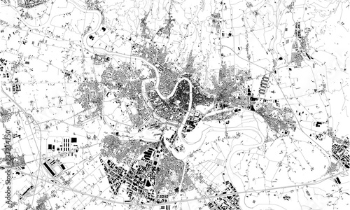 Mappa satellitare di Verona, Veneto, Italia, strade della città. Stradario e mappa del centro città