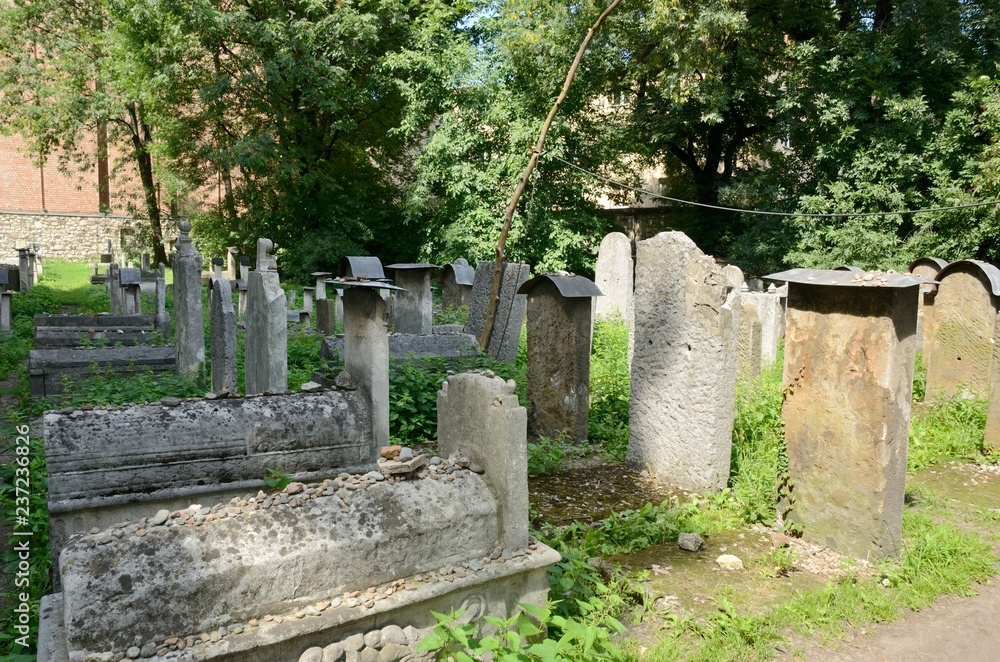 Jewish cemetery  in Krakow, Poland