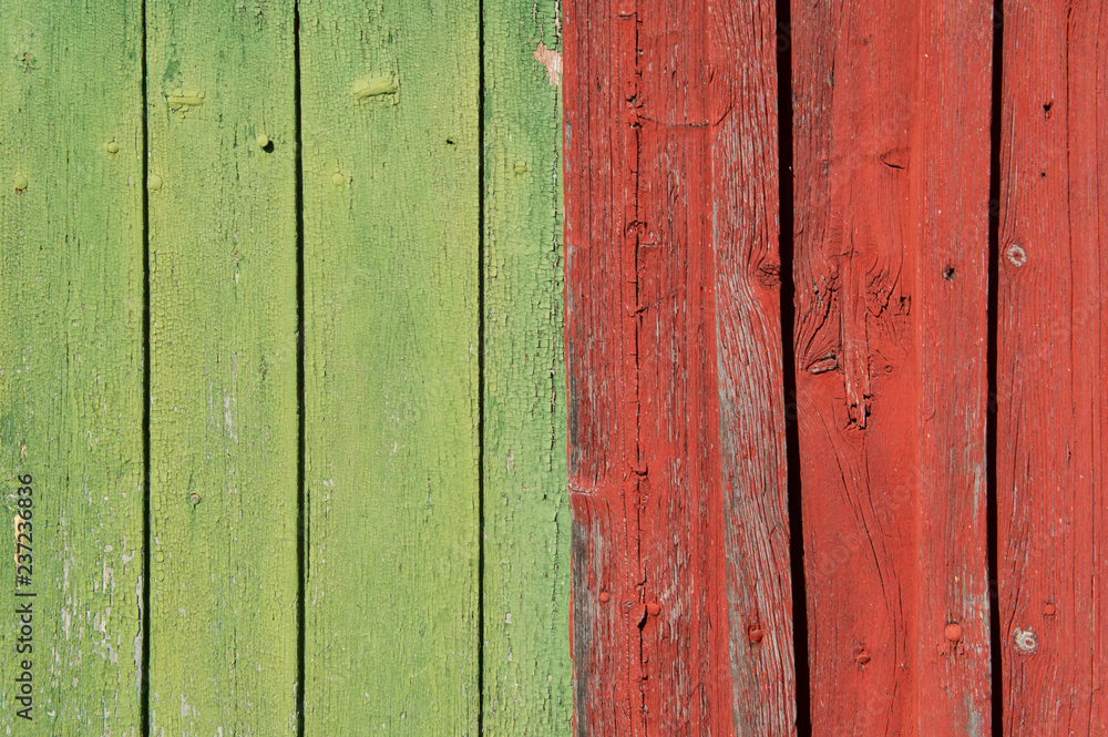 green and red painted wooden background green and red painted wooden background