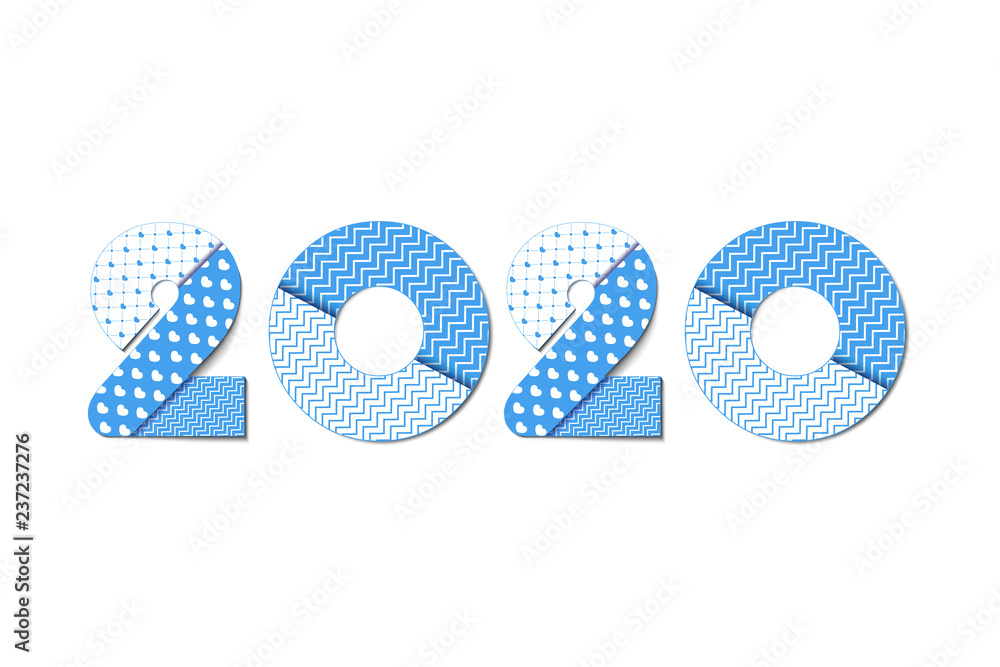 2019 Happy New Year greeting card. Celebration white background with hearts, number 2019 and place for your text. Vector Illustration. 2019 Happy New Year greeting card. Celebration white background with hearts, number 2019 and place for your text. Vector Illustration.