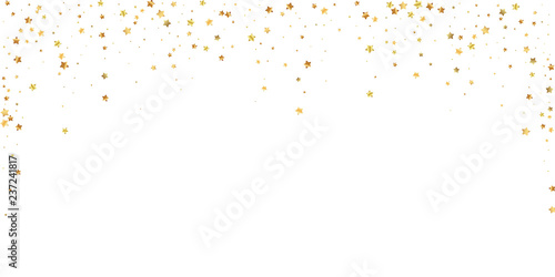 Gold stars random luxury sparkling confetti. Scatt