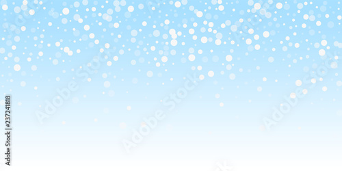 White dots Christmas background. Subtle flying sno