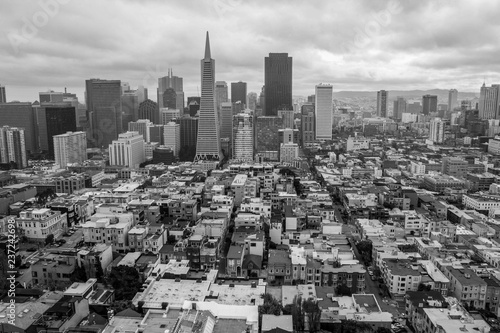 Skyline San Francisco in black and white