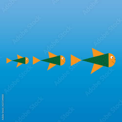 Fish abstract vector design logo template. Creative design concept. Seafood restaurant idea.