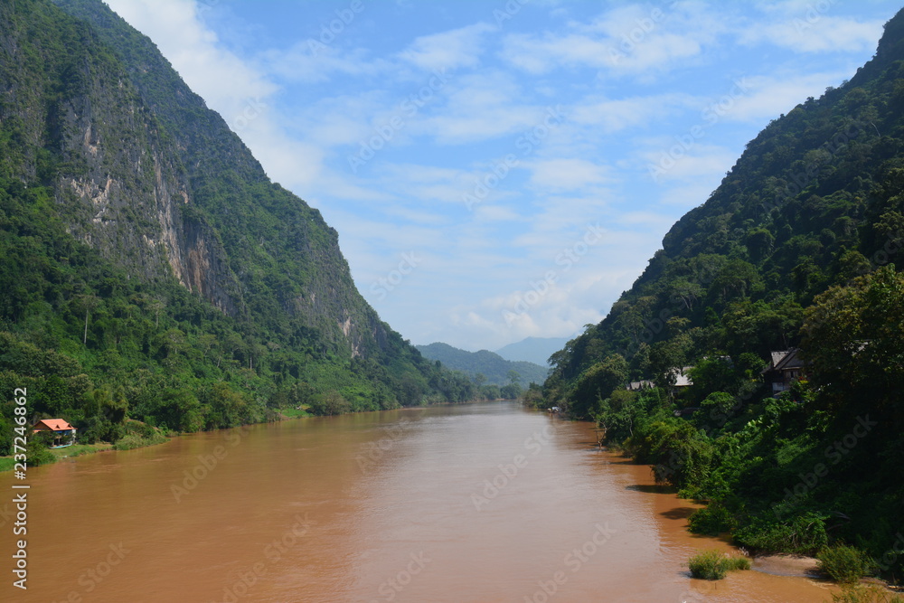 Paysages Nong Khiaw Village Laos