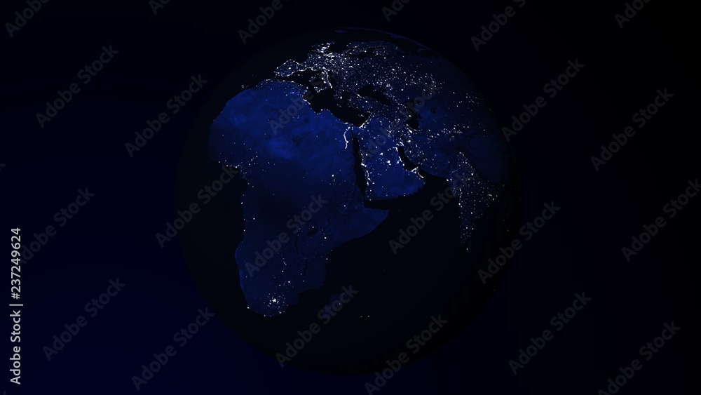 Global network planet. Exoplanet or Extrasolar night planet . Cosmic art background. 3D rendering. Global network planet. Exoplanet or Extrasolar night planet . Cosmic art background. 3D rendering.