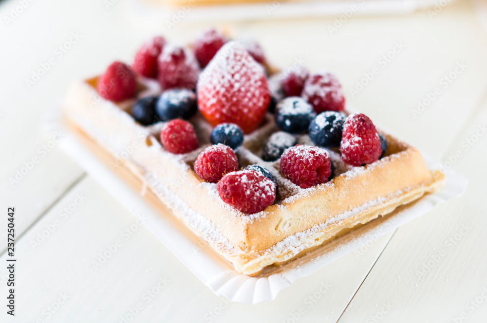 Waffles with fruit Waffles with fruit