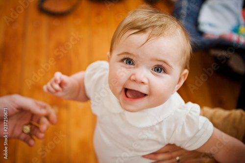 Portrait of a smiling baby.