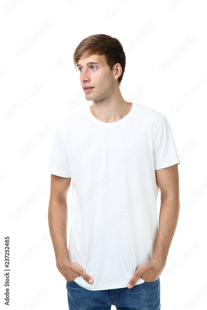 Beautiful young man isolated on white background Beautiful young man isolated on white background