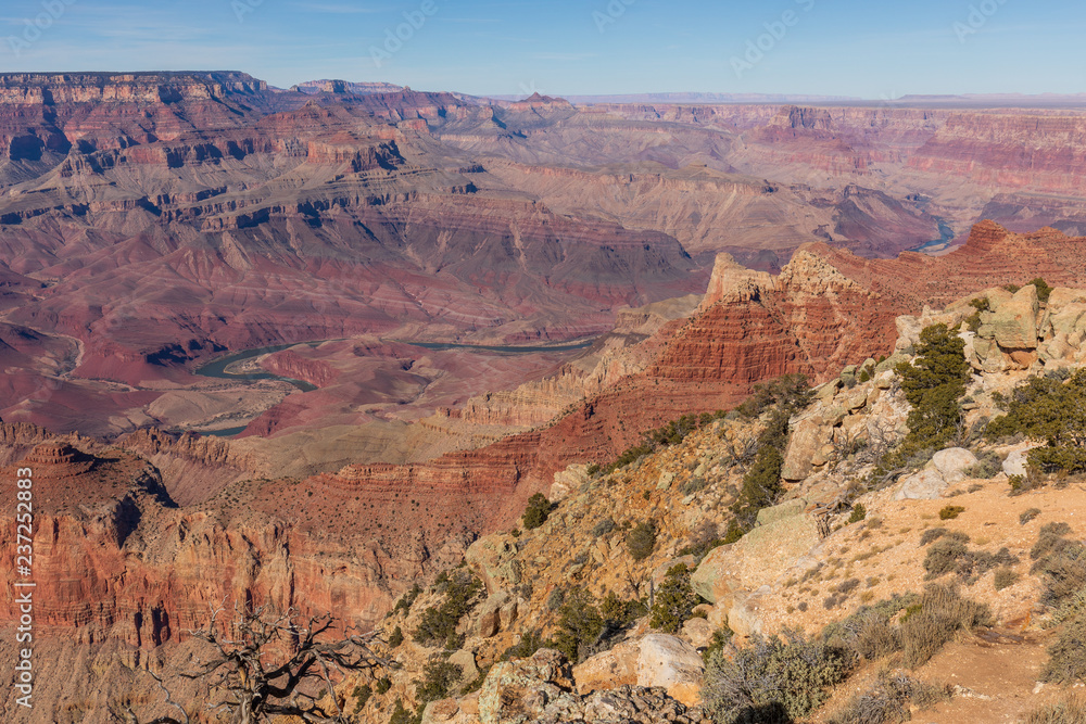 South Rim Grand Canyon Scenic Landscape