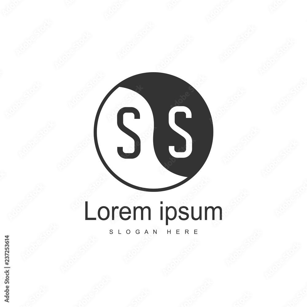 Initial letter SS Logo Template. Minimalist letter logo Initial letter SS Logo Template. Minimalist letter logo