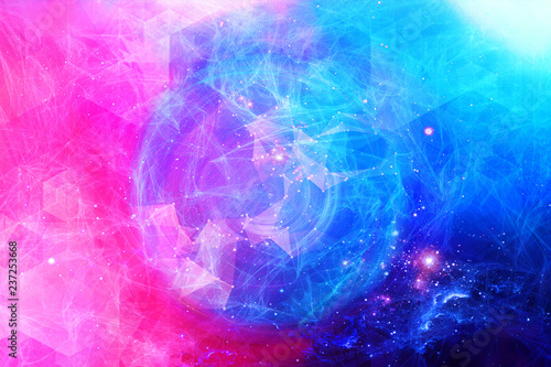 Abstract Artistic Multicolored Galaxy Background