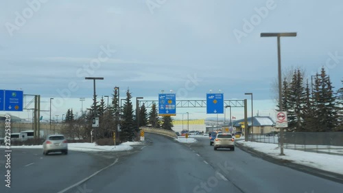 CALGARY, CANADA on JAN 26th: Calgary airport in Calgary, Canada on January 26th, 2016. Calgary International Airport is situated approximately 17 km (11 mi) northeast of downtown Calgary. photo