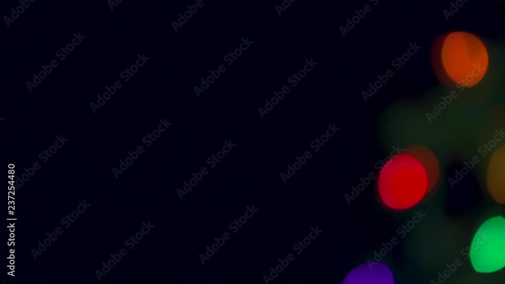 Pan and Rack Focus onto Christmas Lights Pan and Rack Focus onto Christmas Lights