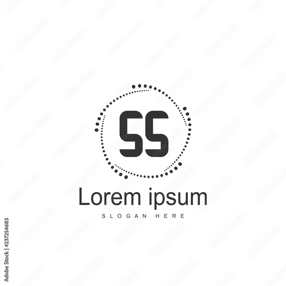 Initial letter SS Logo Template. Minimalist letter logo Initial letter SS Logo Template. Minimalist letter logo