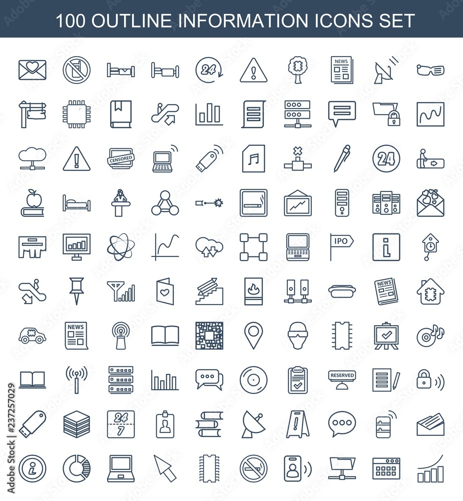 Obraz premium information icons