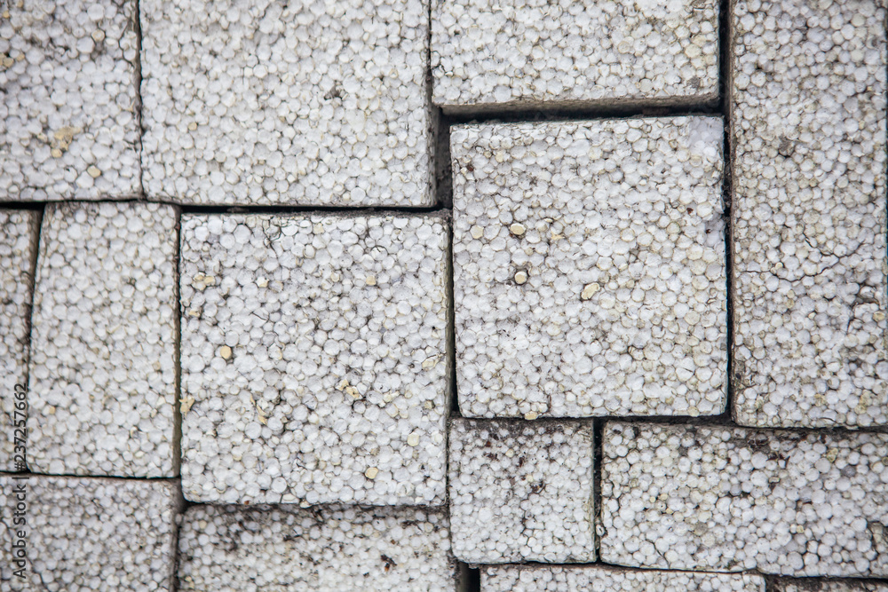 Texture background. Foam brick wall Texture background. Foam brick wall