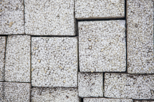 Texture background. Foam brick wall