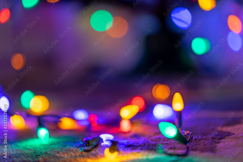 Blurred Bokeh Effect with Christmas Lights - Background Graphic Stock ...