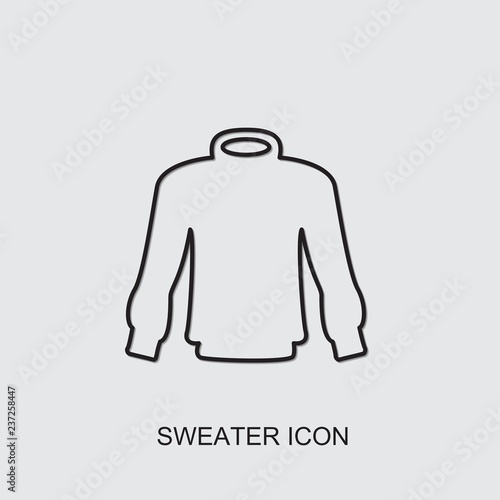 sweater icon. line sweater icon from clothes collection. Use for web, mobile, infographics and UI/UX elements. Trendy sweater icon.