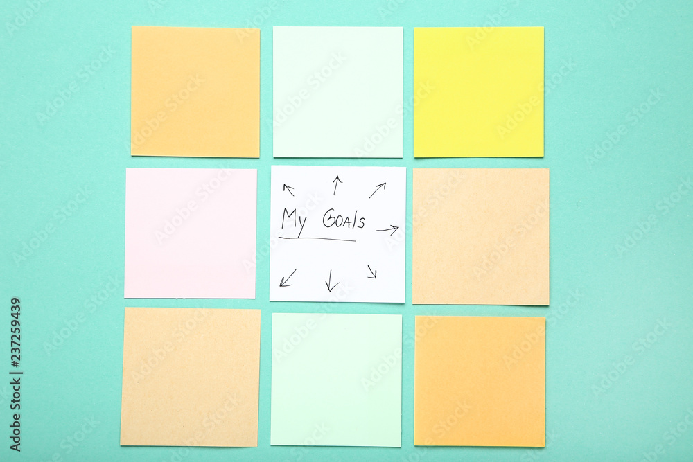 Inscription My goals on paper Inscription My goals on paper