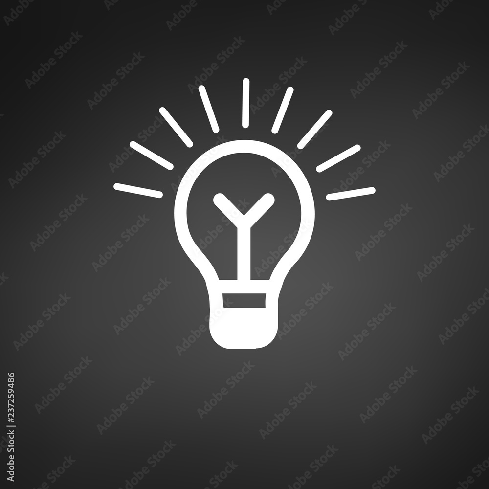 Light Bulb icon, vector isolated on white background. Idea sign, solution, thinking concept. Lighting Electric lamp. Electricity, shine. Light Bulb icon, vector isolated on white background. Idea sign, solution, thinking concept. Lighting Electric lamp. Electricity, shine.