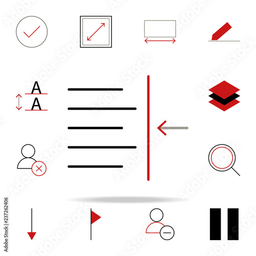 text left  icon. text editor icons universal set for web and mobile