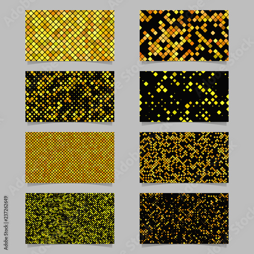 Fototapeta Naklejka Na Ścianę i Meble -  Geometrical card background set - vector template designs with diagonal square pattern