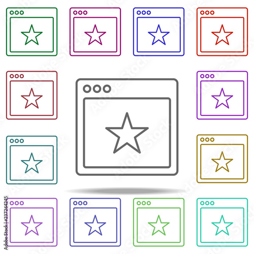 browser bookmark webpage icon. Elements of browser in multi color style icons. Simple icon for websites, web design, mobile app, info graphics