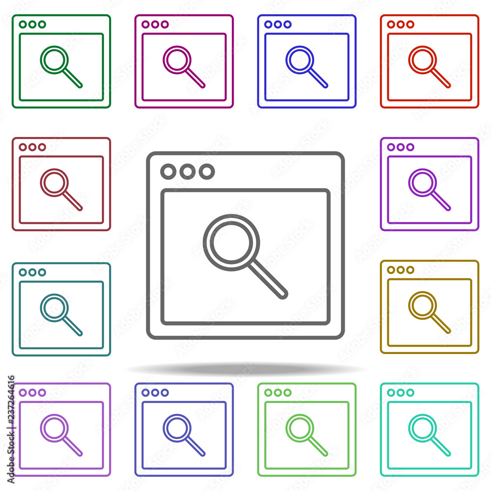 browser search sites icon. Elements of browser in multi color style icons. Simple icon for websites, web design, mobile app, info graphics browser search sites icon. Elements of browser in multi color style icons. Simple icon for websites, web design, mobile app, info graphics