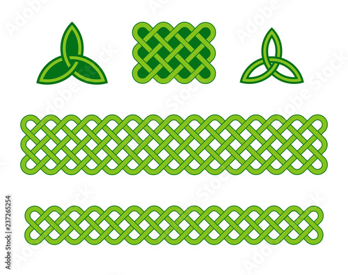 Green celtic style design elements photo