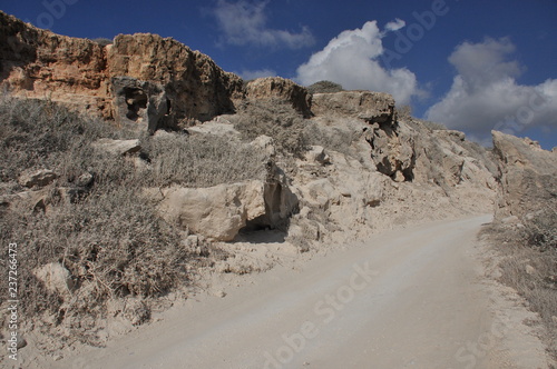 Gorge Avakas Cyprus. Rocks and high walls.