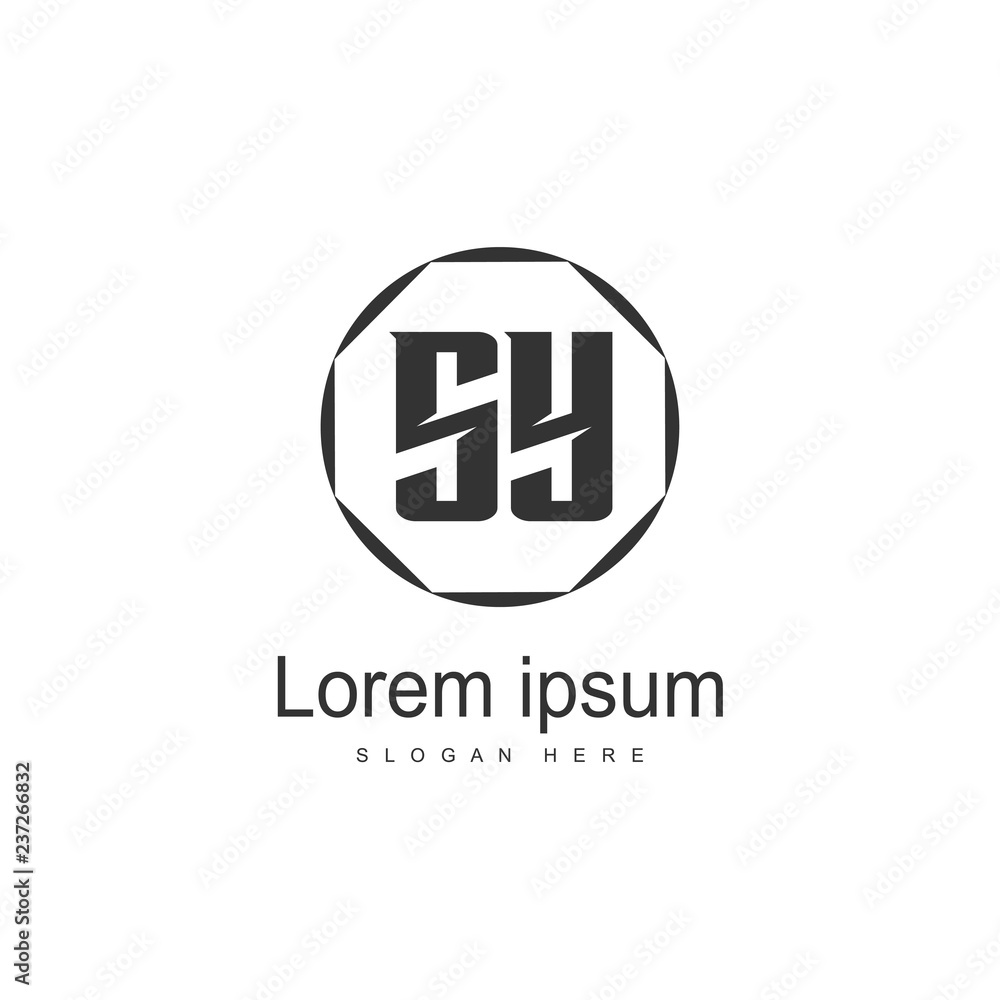 Initial letter SY Logo Template. Minimalist letter logo Initial letter SY Logo Template. Minimalist letter logo