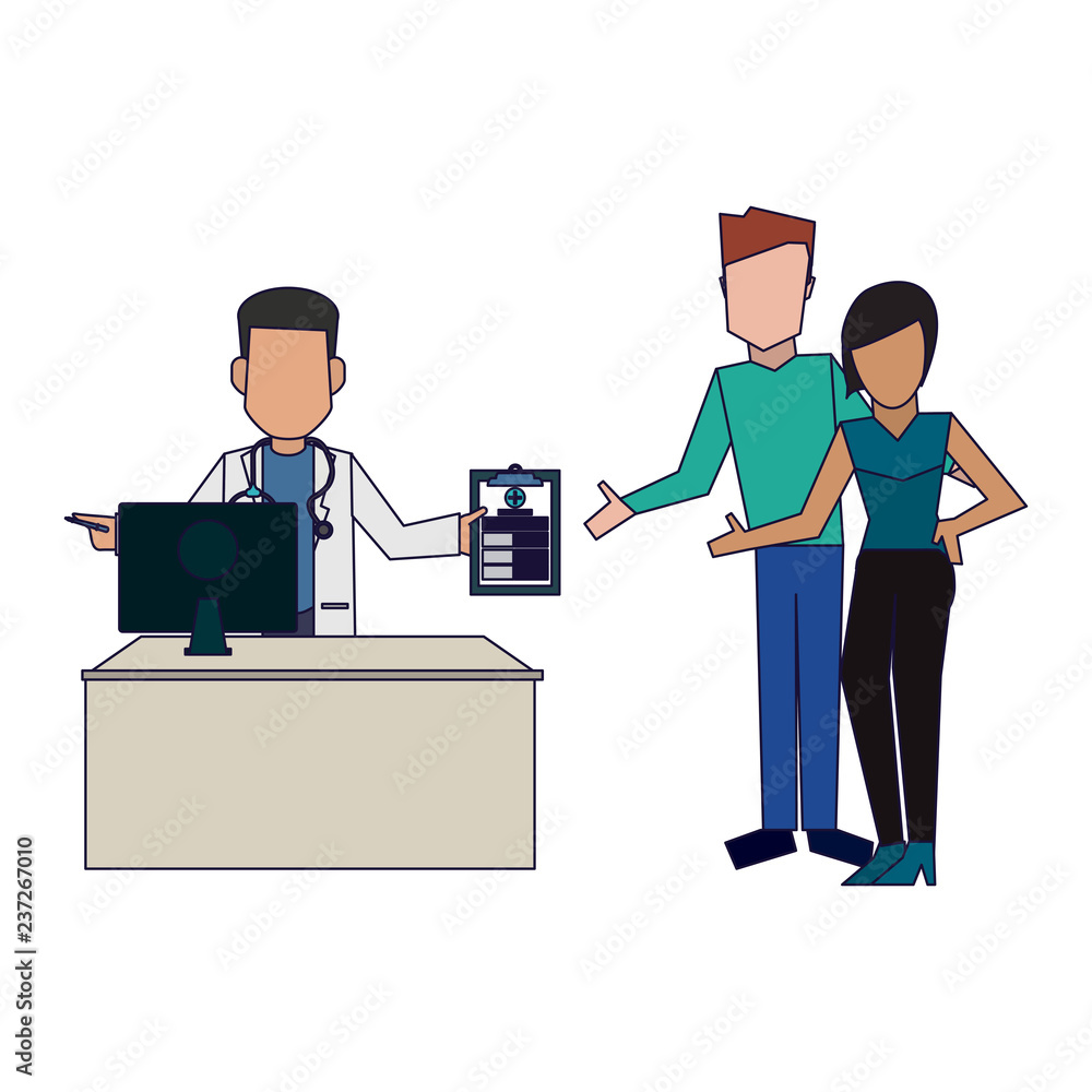 Obraz premium Doctor and patients