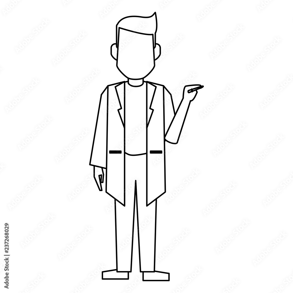 Doctor avatar concept black and white