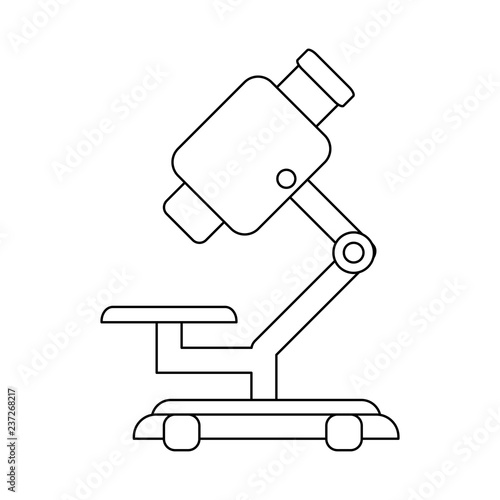 Microscope scientific tool black and white