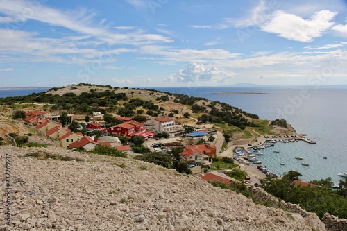 View at the adriatic sea from KrK Island, Croatia photo