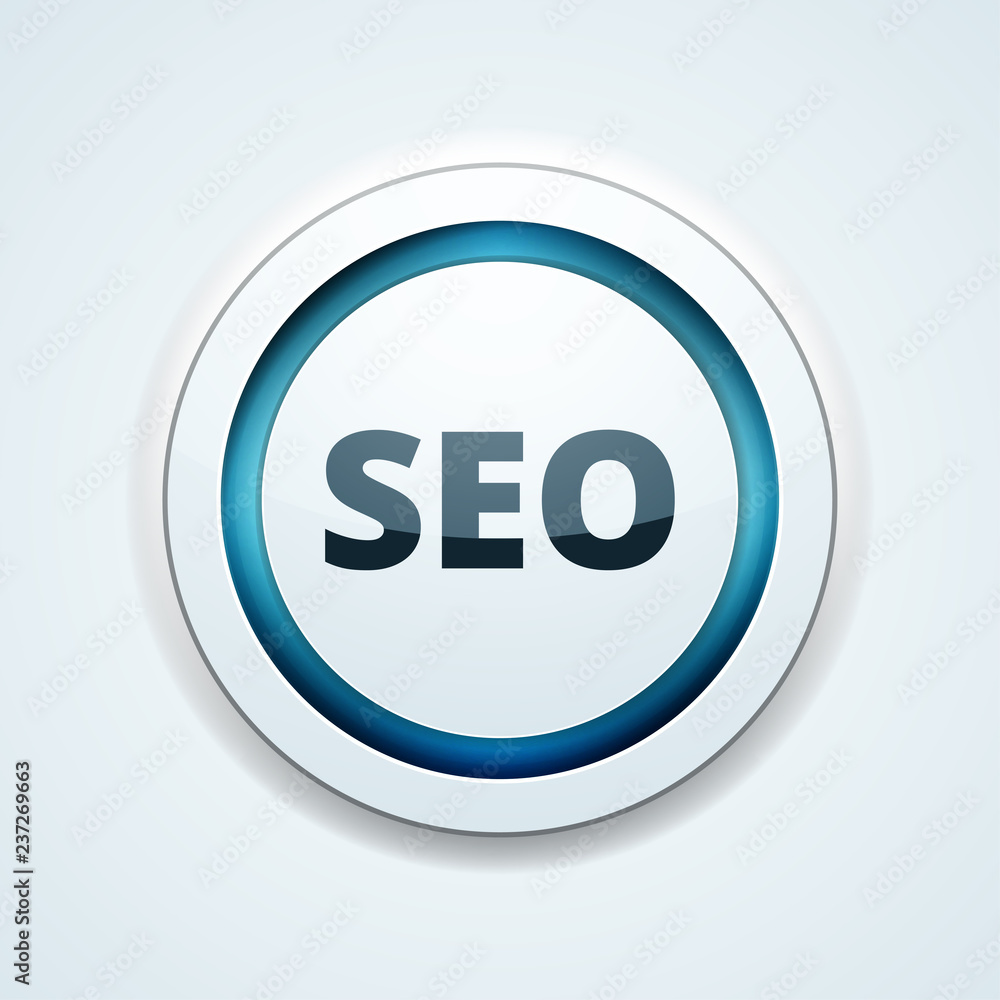 SEO Search Engine Optimisation button illustration