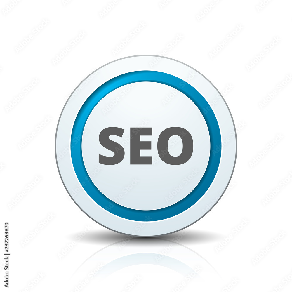 SEO Search Engine Optimisation button illustration SEO Search Engine Optimisation button illustration